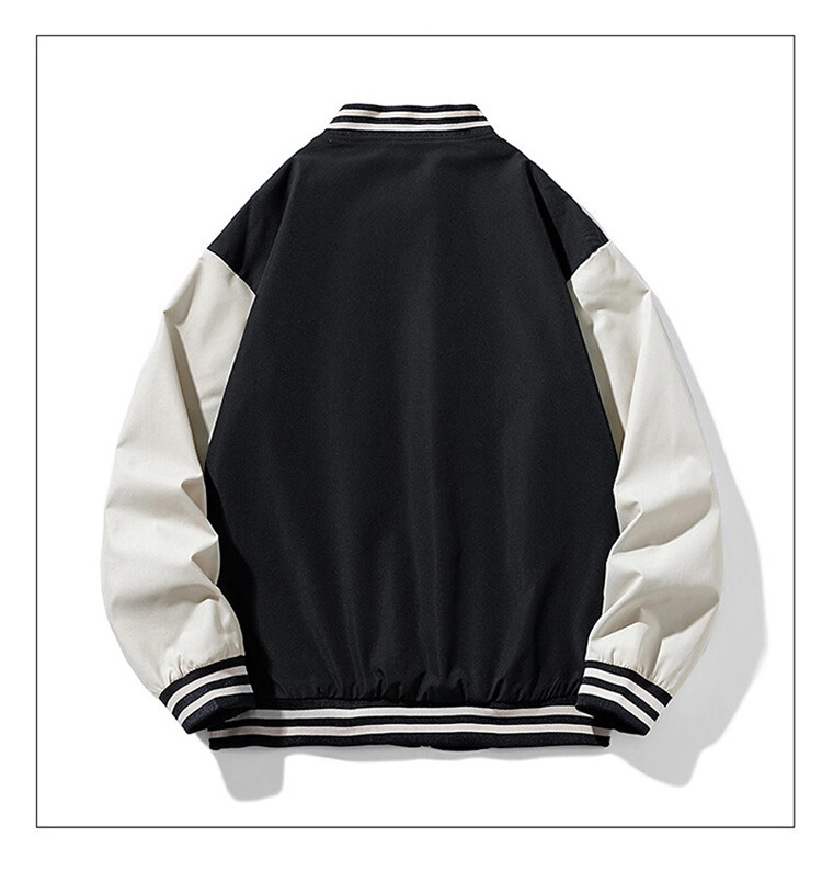 Letterman Jacket Manufacturers Custom Logo Casual Man Bomber Jacket Baseball Uniform Coat for Winter