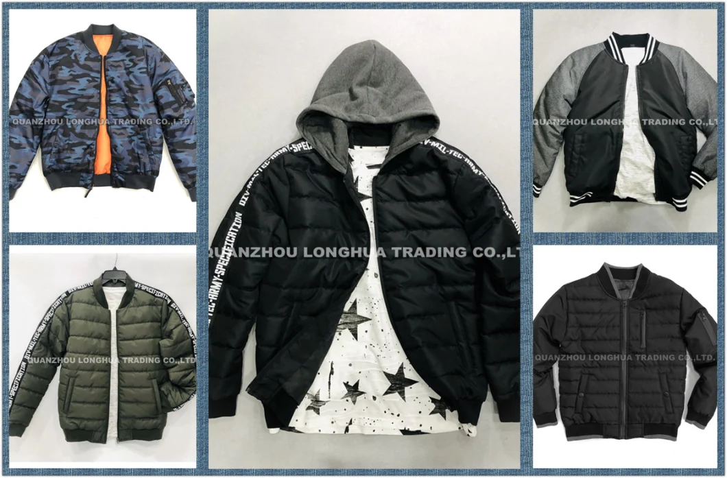Men Boy Winter Coat New Bomber Jacket with Padding Fashion Outdoor Clothing