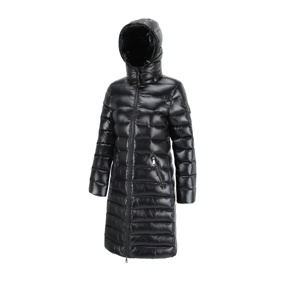 Ten Years Factory Supplier Fashion and Fit Laides Black Down Jacket in Winter Outdoor Wearing