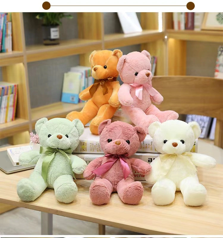 Customize 30cm Teddy Bear Small Size Bow Bear Cute Custom Plush Toy Stuffed Animal Bear for Gifts