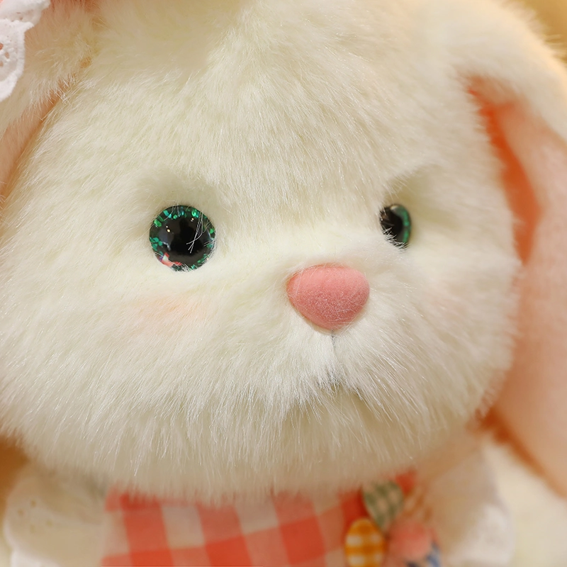 Bow Bunny Customized Brand Plush Rabbit Doll Stuffed Animal Bunny Toy Rabbit Laying Down Safe Material for Baby