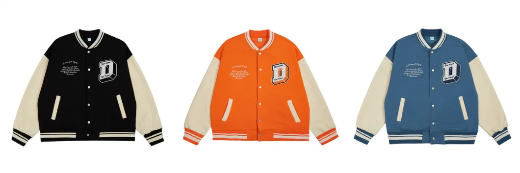 Custom Letterman Varsity Jacket Sports Baseball embroidered Chenille Embroidery Wool Leather Jackets