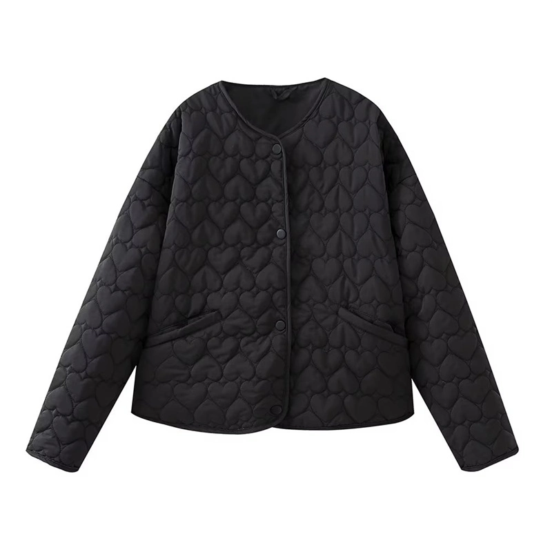 Pb&Za New Women&prime;s Clothing Wholesale Winter Heart-Shaped Quilted Warm Jacket