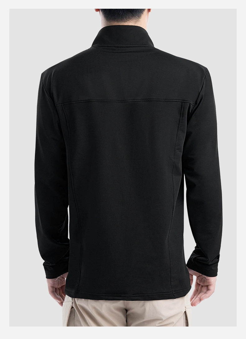 Mens Full Zip up Mock Neck Sweatshirt Sports Jacket Casual Lightweight Coat with Zipper Pockets
