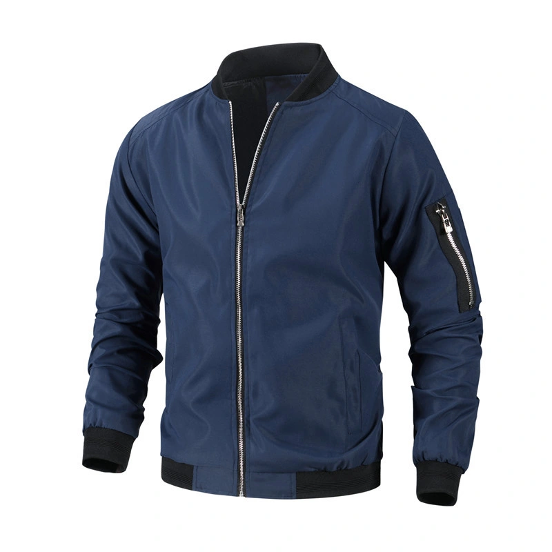 OEM Custom High Quality Hand Pockets Turn Down Collar Zip up Front Durable Cotton Workwear Heavy Cotton Work Jacket for Men