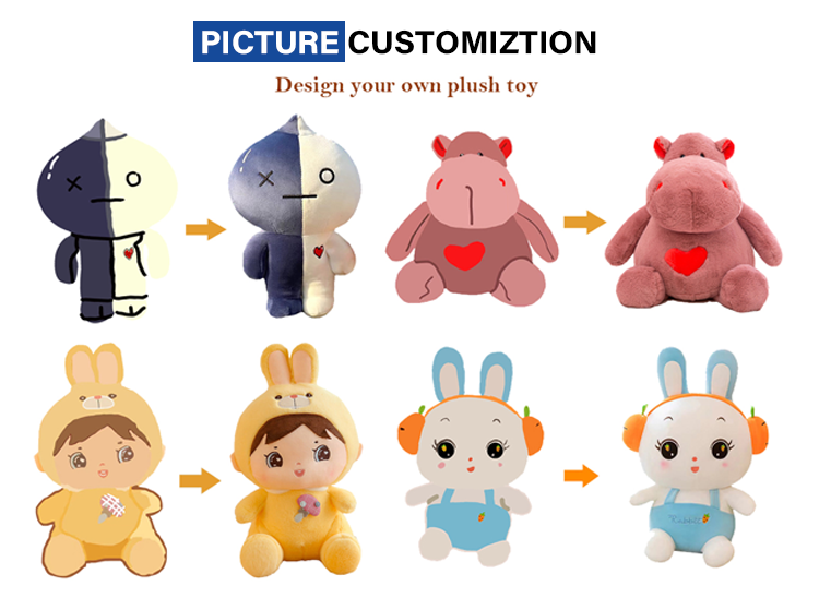 Custom Plush Toy Stuffed Bow Rabbit Plush Toy Sleep Inducing Toys as Children&prime;s Holiday Gifts
