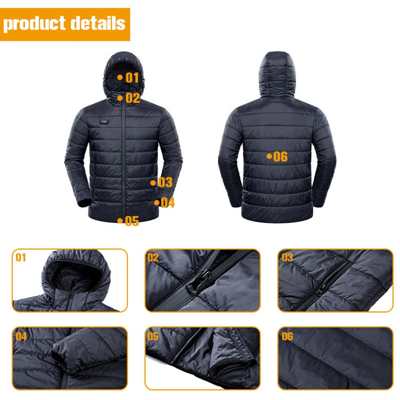 New Function Professional Factory Battery Heated Clothing Winter Windbreaker Heating Electric Jacket