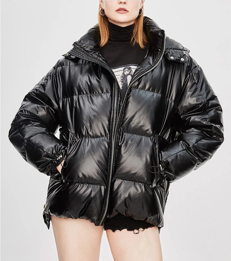 2023 Wholesale Fashion Waterproof Shiny Down Coat Outdoor Warm Winter Jackets for Women