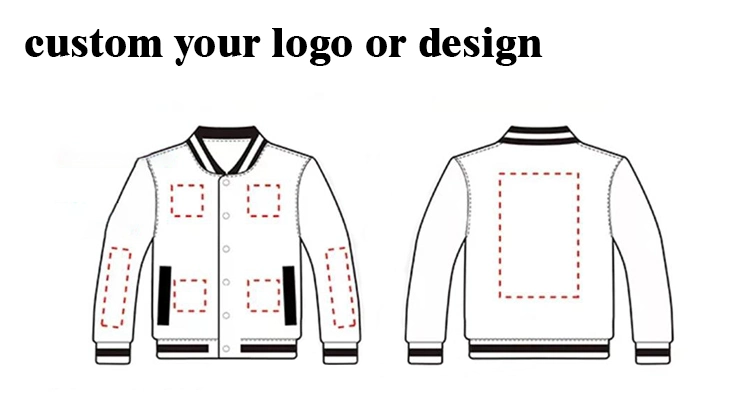 Letterman Jacket Manufacturers Custom Logo Casual Man Bomber Jacket Baseball Uniform Coat for Winter