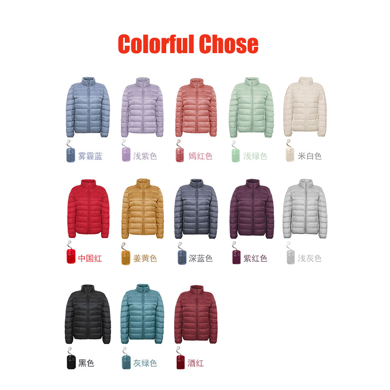 Custom High Quality Colorful Winter Puffer Down Jacket for Women