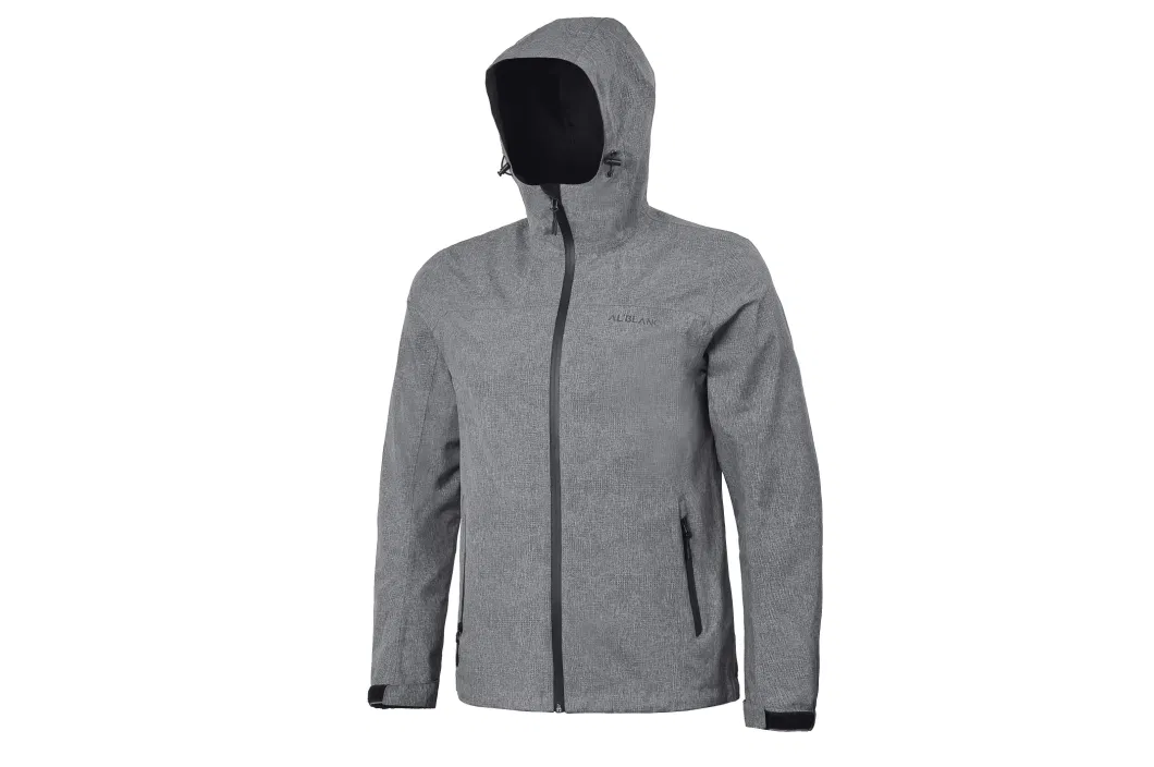 High Quality Men Outdoor Sportswear Breathable Waterproof Windproof Windbreaker Rain Jacket with Hood