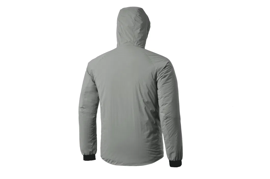 Men Outdoor Clothing Coat Waterproof Polyester Lining Winter Warm Sports Wear Down Padding Jacket with Hood