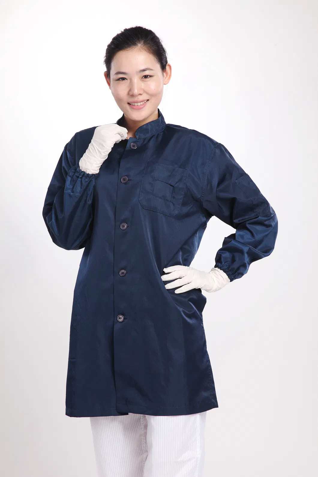 Split Type Work Clothes with Pockets for Anti-Static Industrial Use