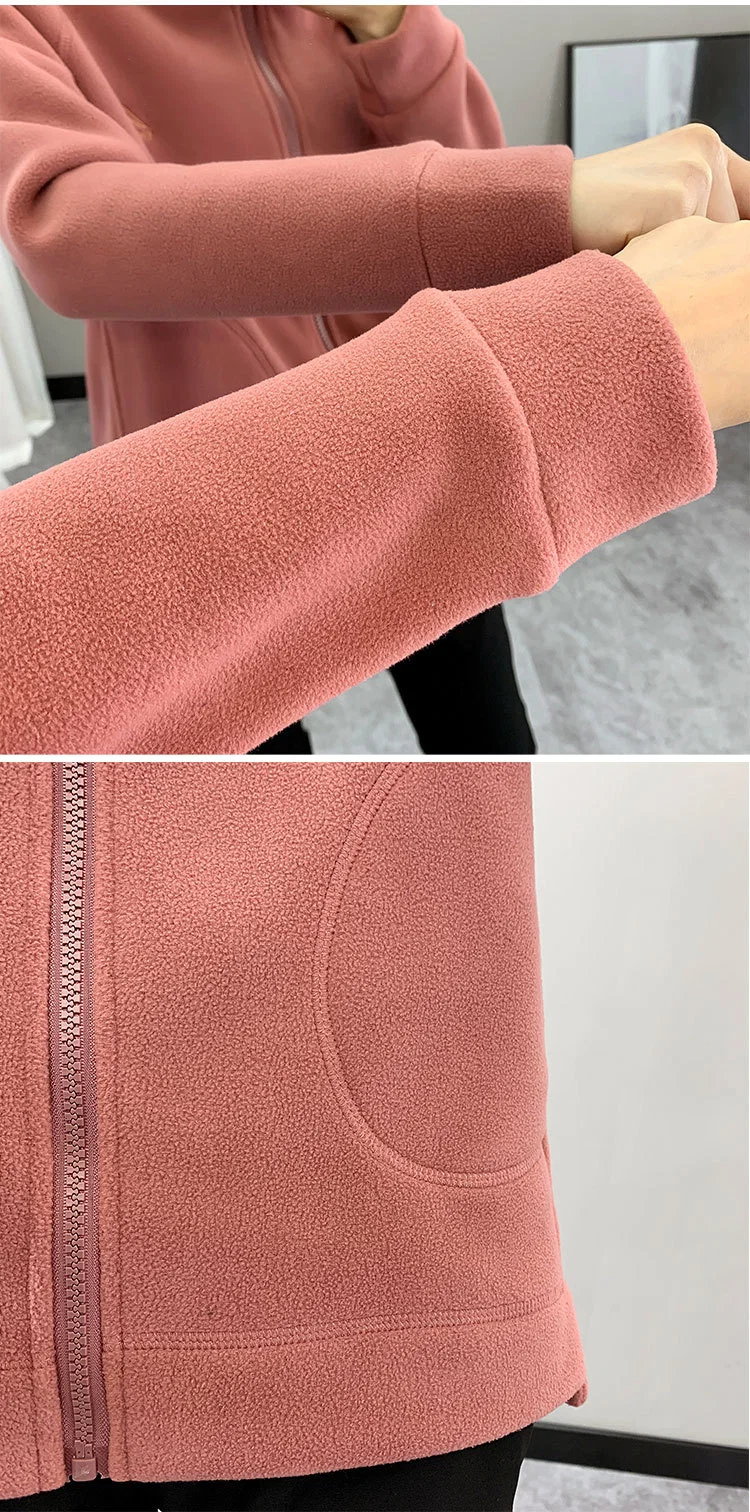 Autumn and Winter Outdoor Warm Fleece Jacket Women&prime; S Coat Sports