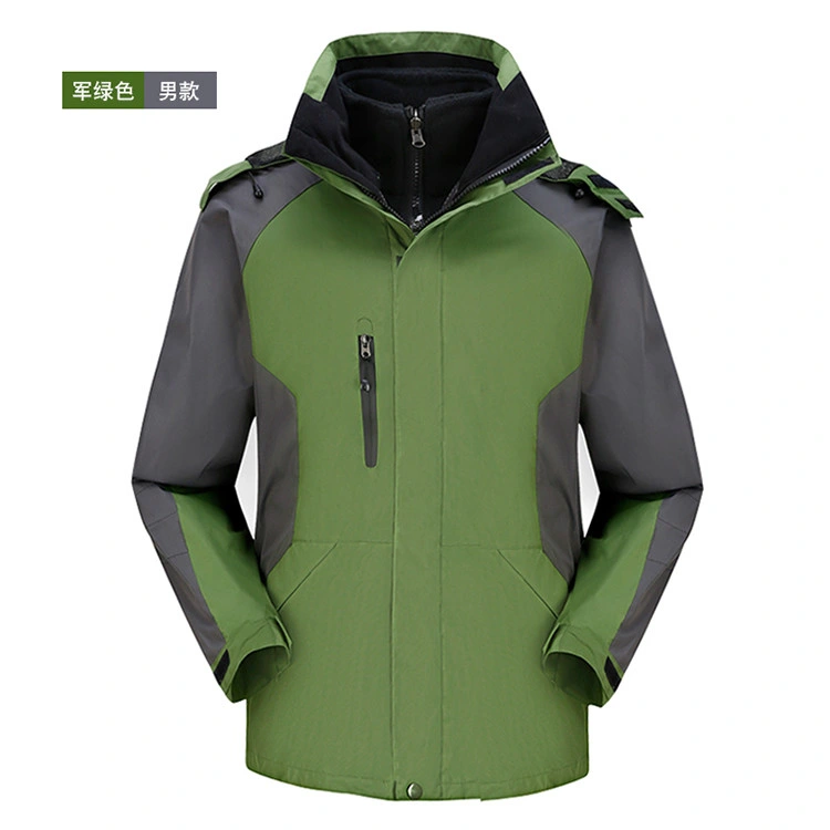 Factory Customized Outdoor Waterproof Jacket Two Pieces Autumn Winter Soft Shell Jacket for Man