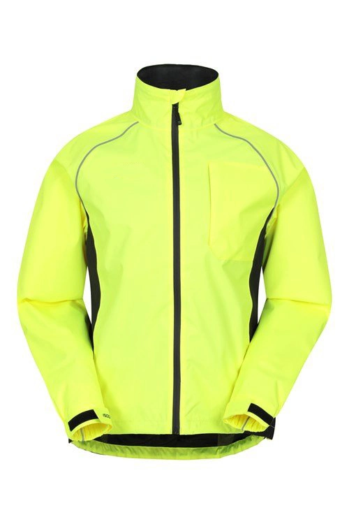 Hi Vis Rainproof Waterproof Windproof Breathable Outdoor Sport Claiming Hiking Outerwear High Soft Stretched Fabric Hooded Full Seam Taped Parka Jacket