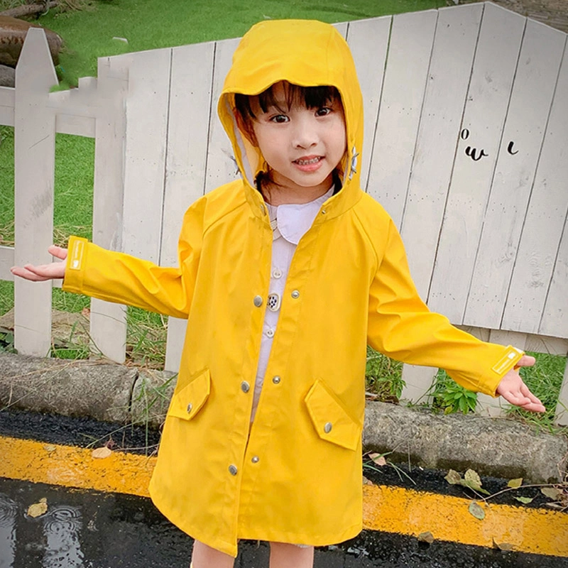 Lightweight Waterproof Hooded Cotton Rain Coats Windbreakers for Kids