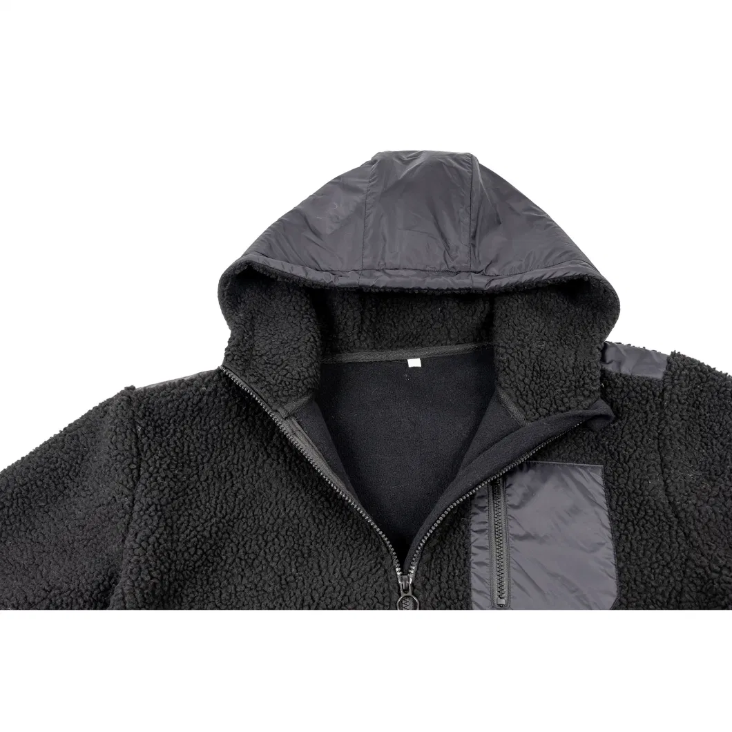 Asiapo China Factory Men&prime;s Manufacturer Winter Hooded Sherpa Fleece Jacket