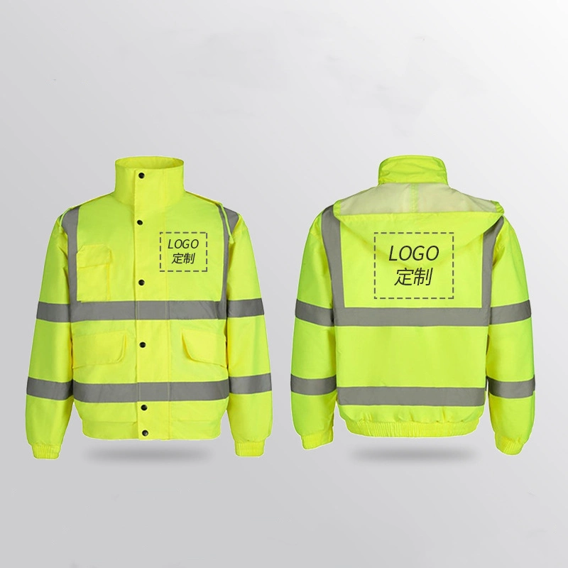 High Quality 300d Oxford PU Coated Reflective Waterproof Safety Workwear Clothes Warm Jacket PPE Supplier