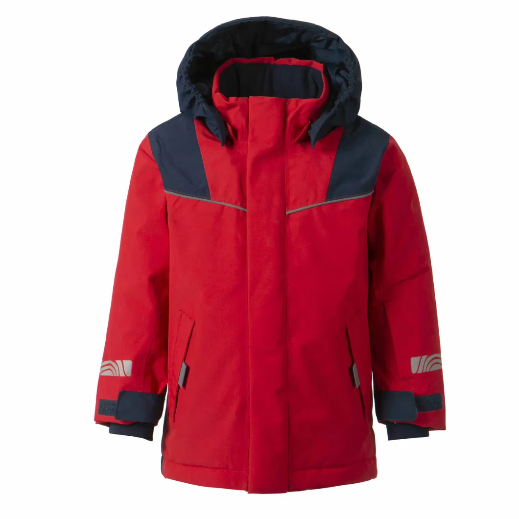 Girl&prime;s Pink Fur Outdoor Coats Waterproof Ski Jacket