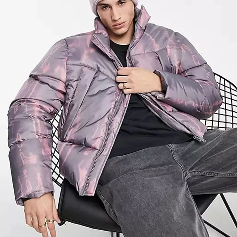 Lulusen Custom Fashionable Winter Mens Warmer High Collar Puff Jacket Coats for Man