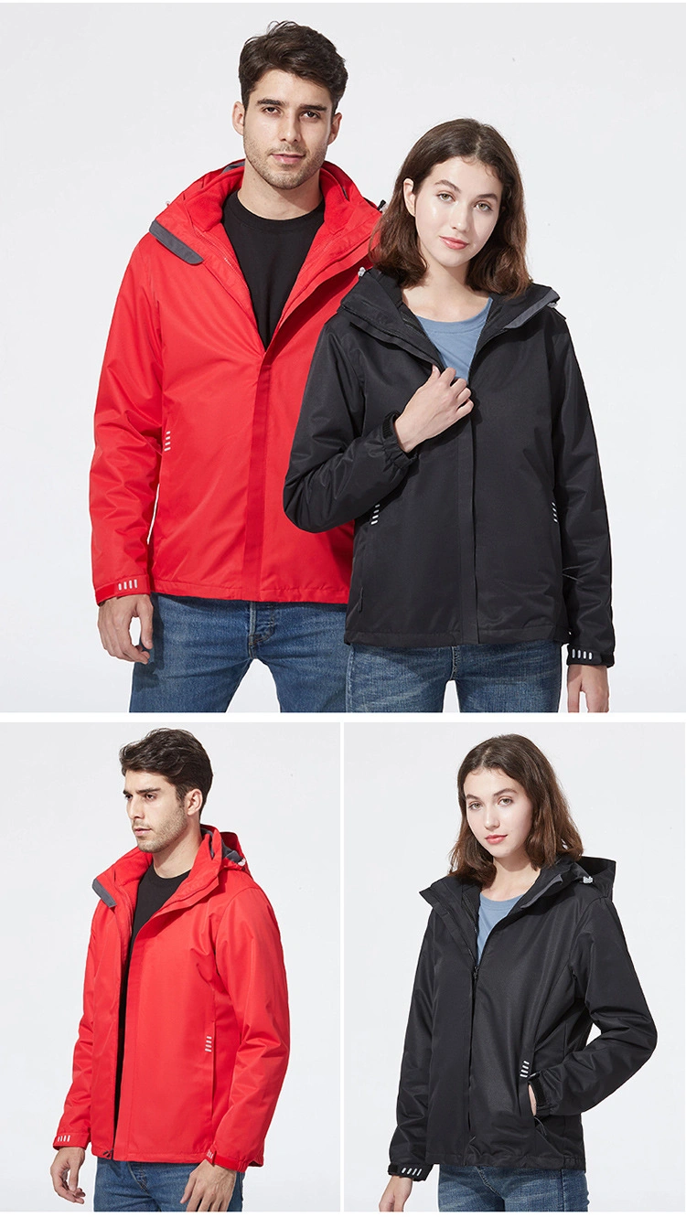 Outdoor Customized Two-Piece Fleece Lining Windproof Cote Warm Waterproof Jacket