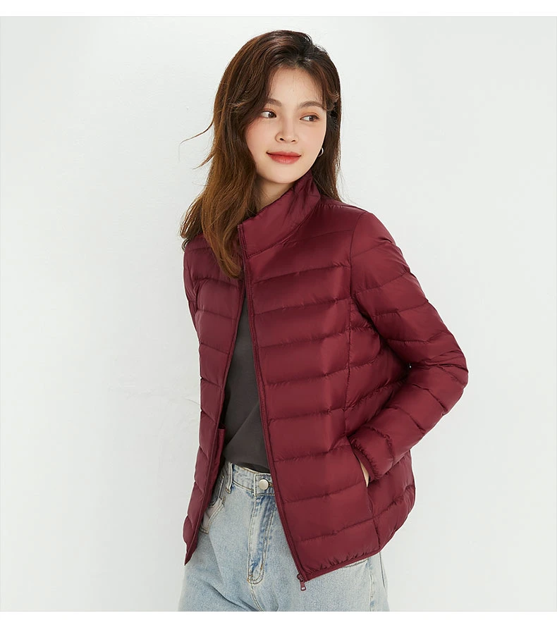 Custom High Quality Colorful Winter Puffer Down Jacket for Women
