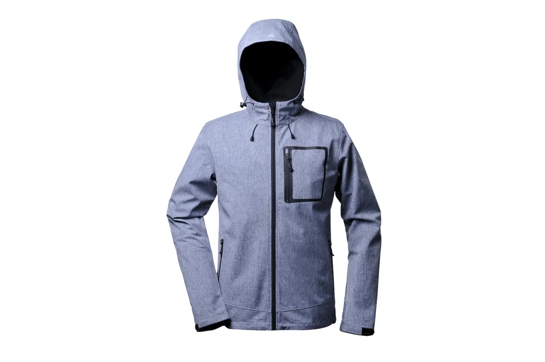China Supplier Outdoor Waterproof Windproof Men Hoody Windbreaker Softshell Jacket with Hood