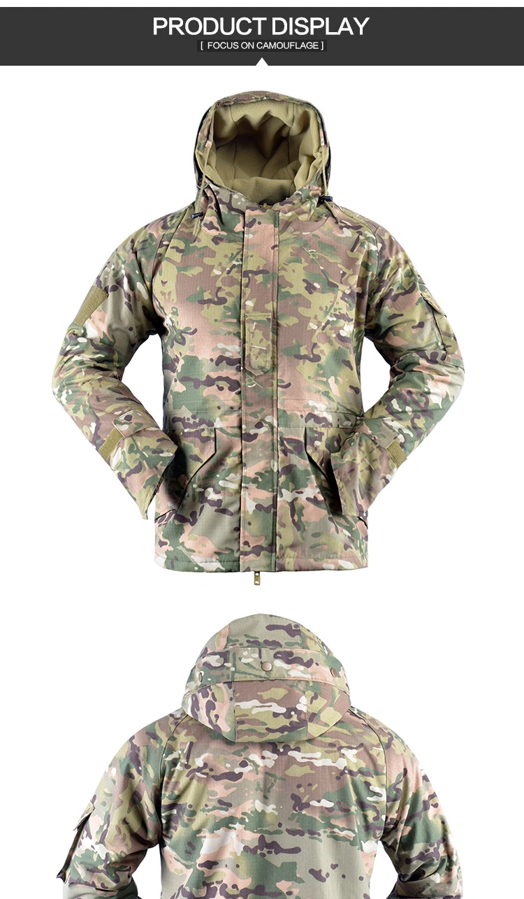 Clothing Manufacturers Custom Shark Leather Winter Camouflage Waterproof Jacket G8 Soft Shell Jacket Tactical Sports Wear Apparel Military Uniform Jacket