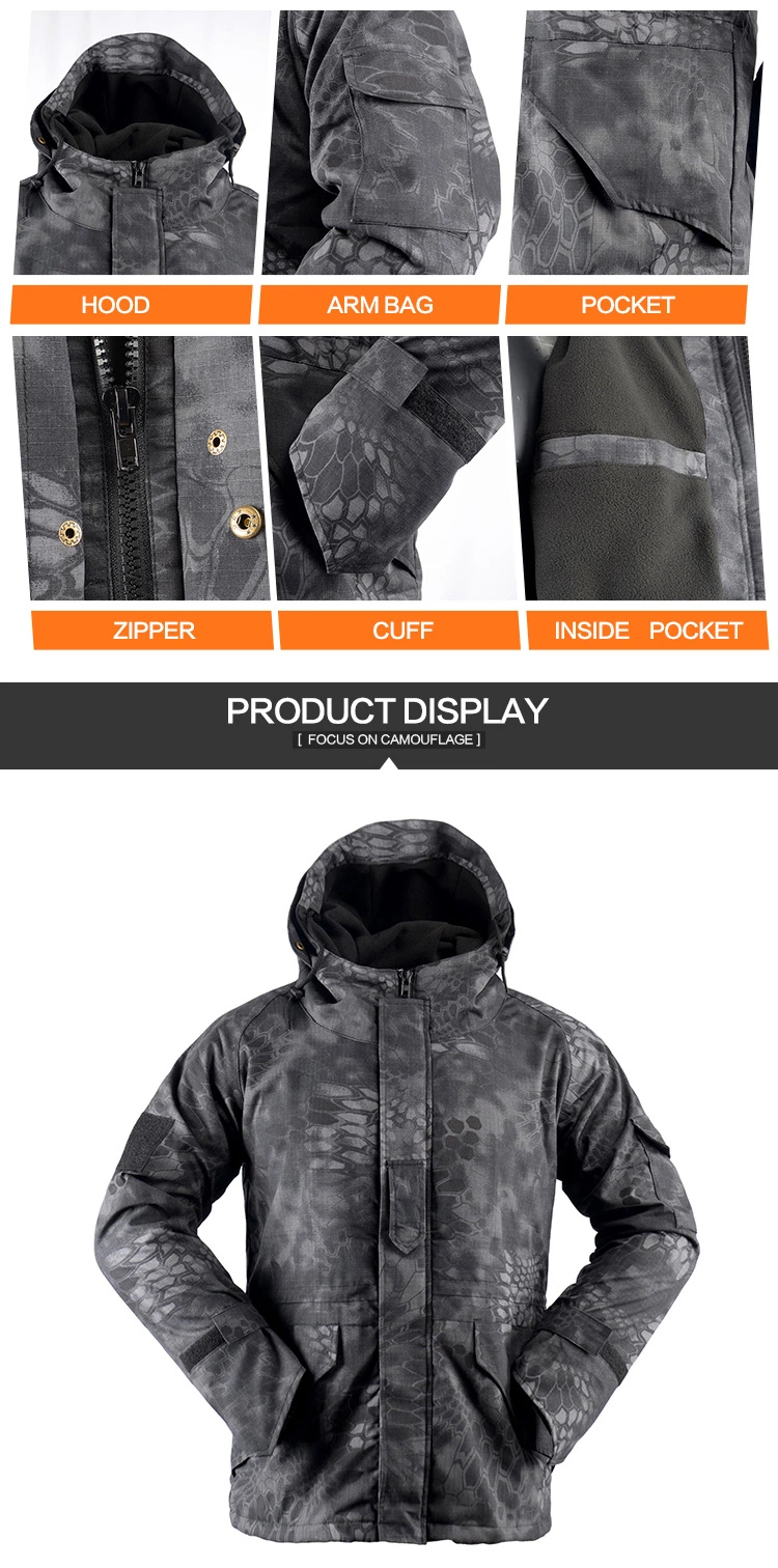 High-Quality Black Python Military-Style G8 Ecwcs Parka Jacket with Fleece - China Manufacturer