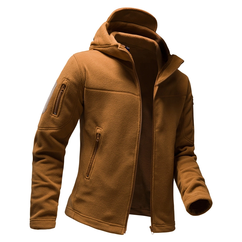 OEM Custom Blank High Neck Patchwork Zipper up Sherpa Fleece Jacket for Men