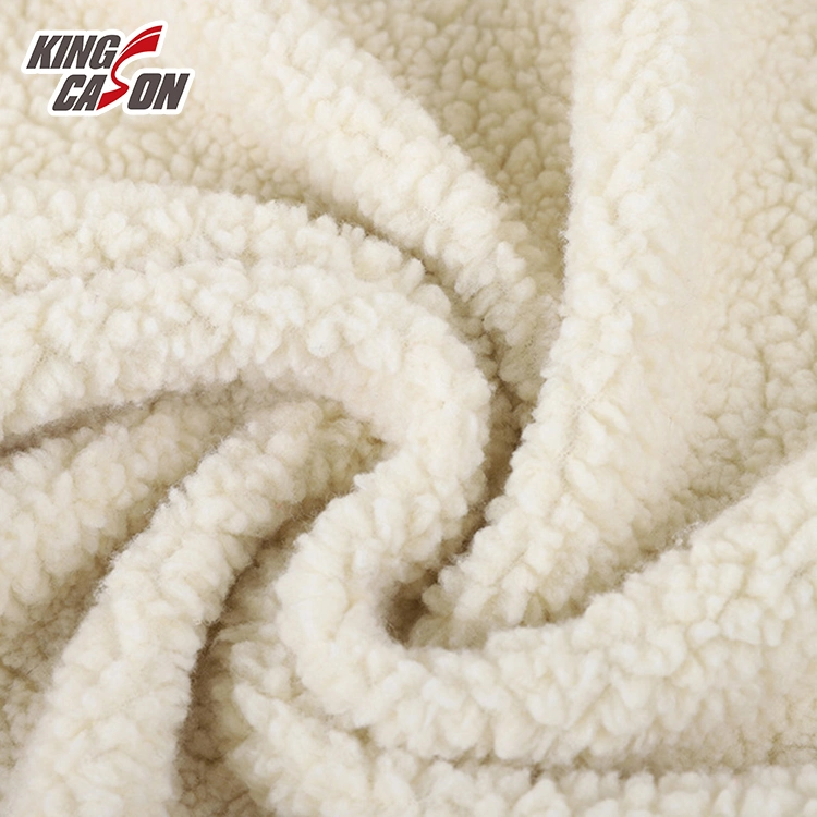 Kingcason Polyester Windproof Warm Custom Color Sherpa Bonded Polar Composite Fleece Fabric for Jacket Cushion Carpet