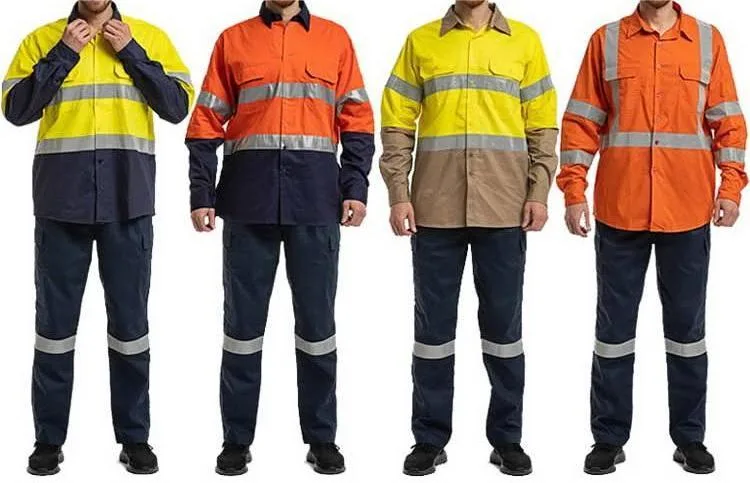 Hi-Vis Safety Bomber Back Reflective Windproof Workwear Jacket Road Work Protective Clothing
