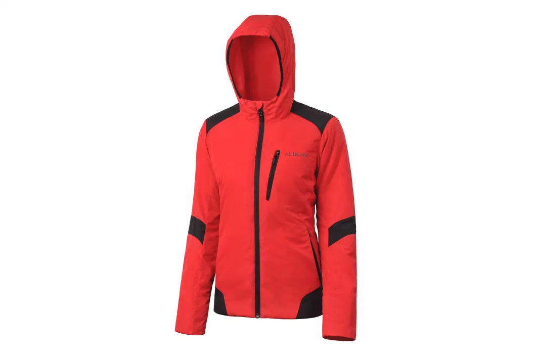 China Supplier Lightweight Windproof Waterproof Women Winter Warm Padding Down &amp; Fake Jacket with Attached Hood