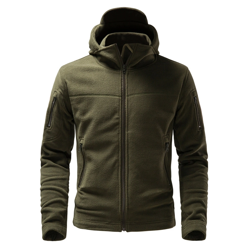 OEM Custom Blank High Neck Patchwork Zipper up Sherpa Fleece Jacket for Men