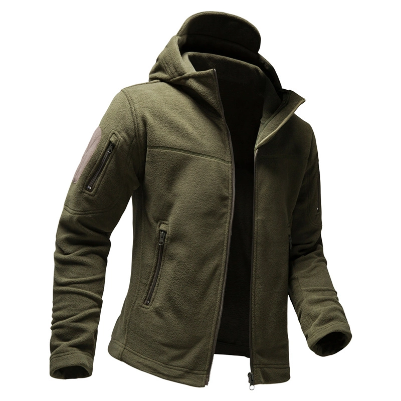 OEM Custom Blank High Neck Patchwork Zipper up Sherpa Fleece Jacket for Men