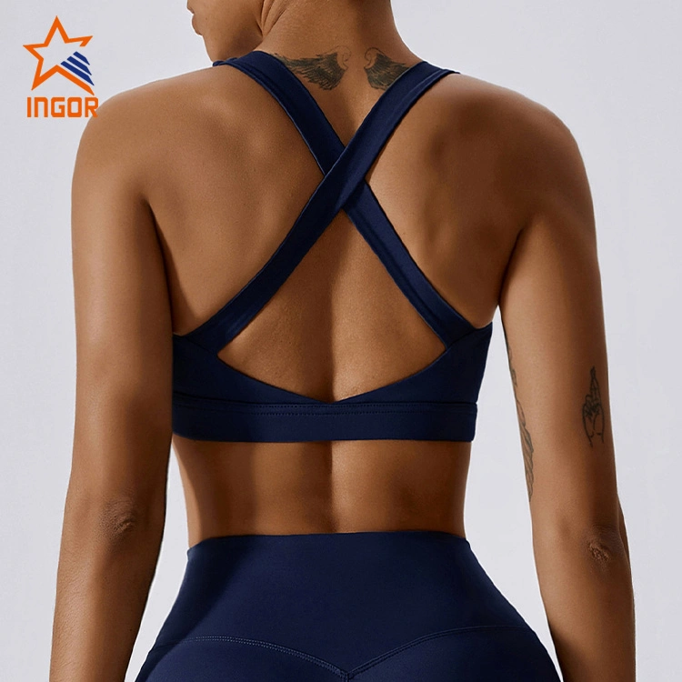 Ingor Sportswear Gym Wear Manufacturer Custom Wholesale Women Yoga Bra Sports High Impact Pilates Running Outdoor Fitness Sports Clothing Wear