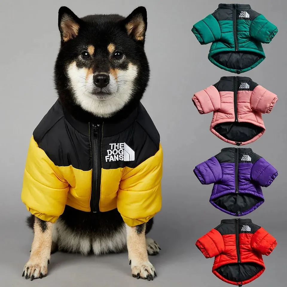 Free Sample Wholesale Luxury Winter Autumn Dog Clothes Pet Jacket Waterproof Small and Big Dog Coat Apparel Designer Dog Clothing