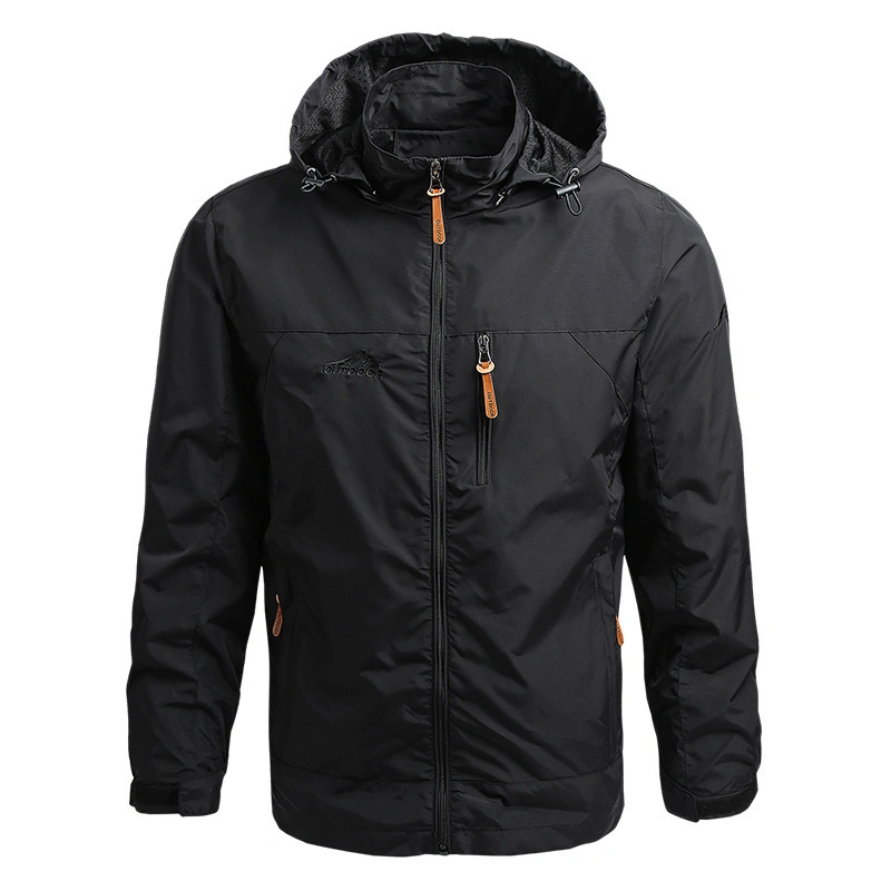 Wholesale Factory Men&prime;s Outdoor Windproof Plus Size Loose Hood Softshell Jacket