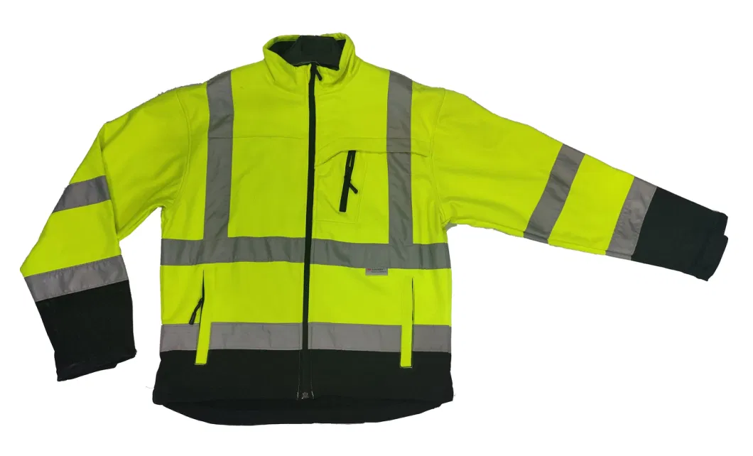 China Factory Wholesale Hi Vis Reflective Winter Safety Softshell Jacket