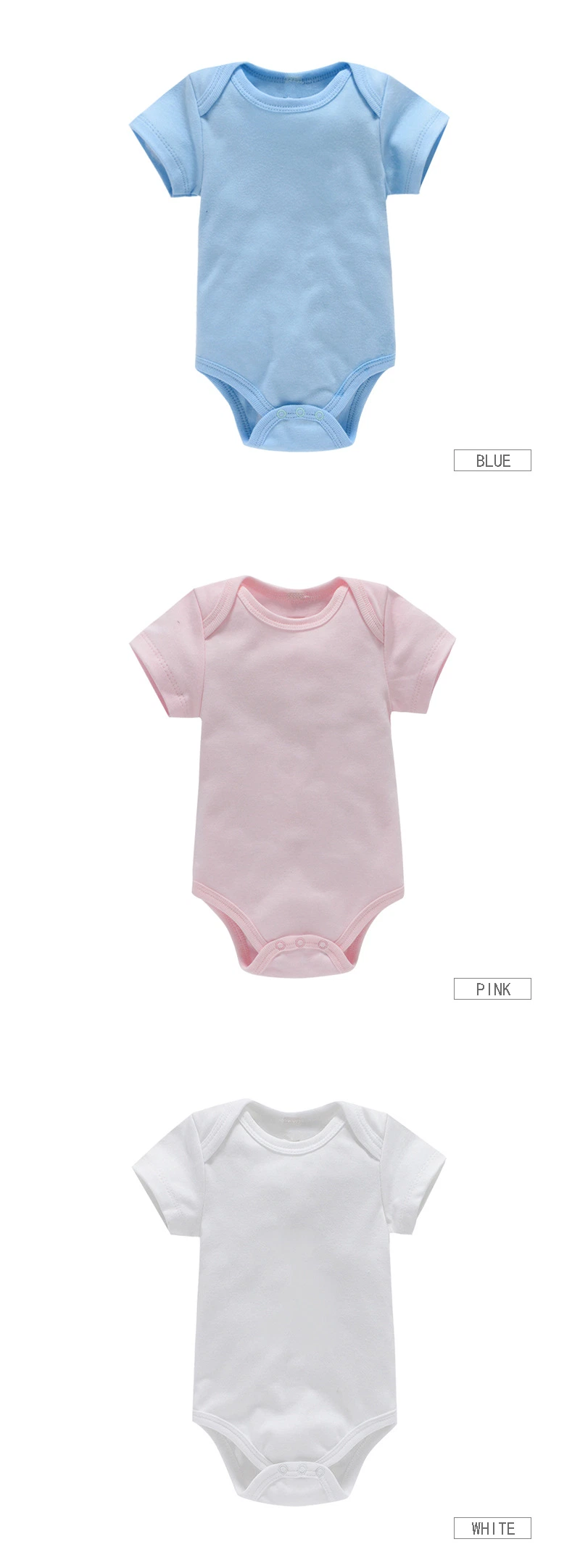 Infant Boy Girl Clothes Solid Color Newborn Baby Romper