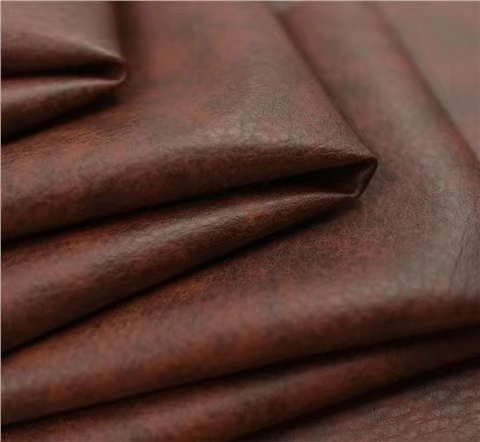 Imitation Retro Leather Lychee Grain Two-Color Zero Solvent Bpu-Type Sofa Leather Wear-Resistant Scratch-Resistant Durable Hydrolysis-Resistant Environmentally