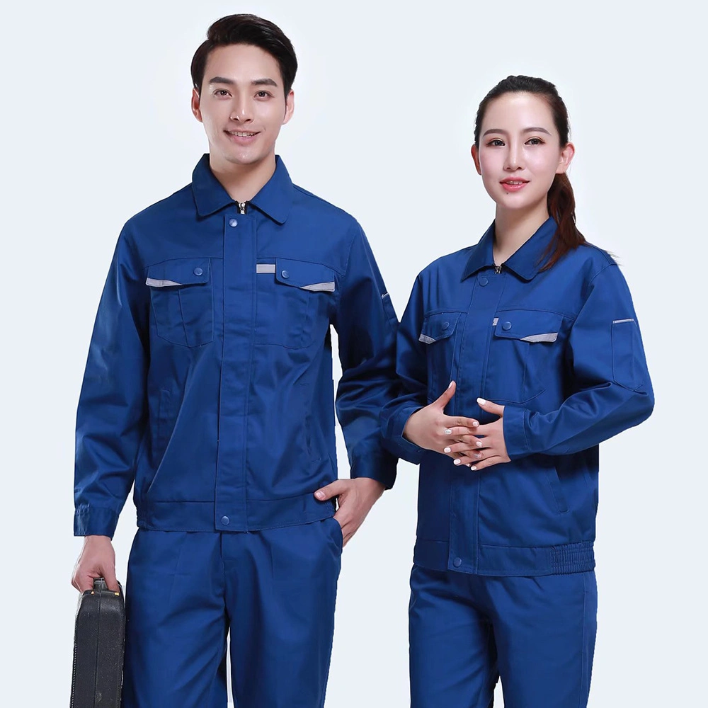 Factory Made Custom Wholesale Unisex Black and Blue Work Uniform Labor Clothing