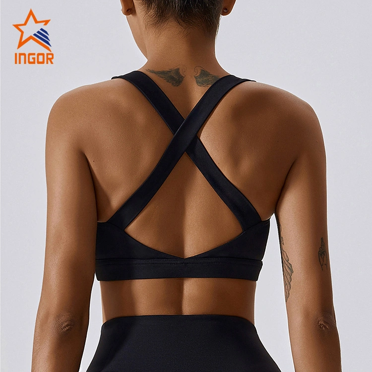 Ingor Sportswear Gym Wear Manufacturer Custom Wholesale Women Yoga Bra Sports High Impact Pilates Running Outdoor Fitness Sports Clothing Wear