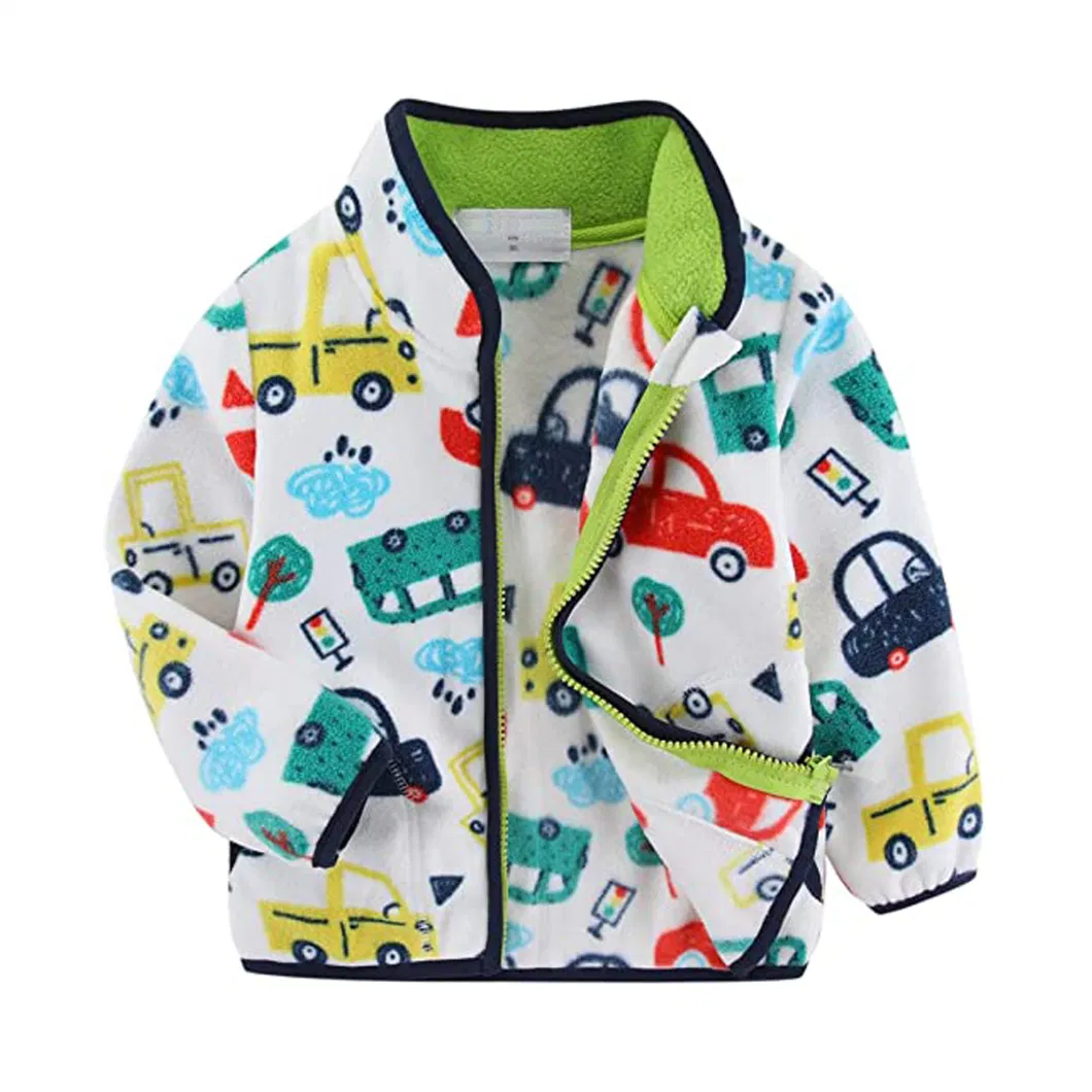 OEM Printed Kids Fleece Warm Stylish Winter Soft Jacket Manufacturer