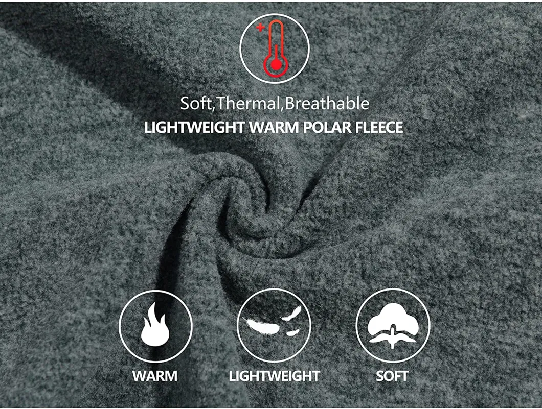 Men&prime; S Lightweight Sport Outdoor Fashion Winter Warm Polar Fleece Running Jacket Hooded Full Zip Hiking Jacket