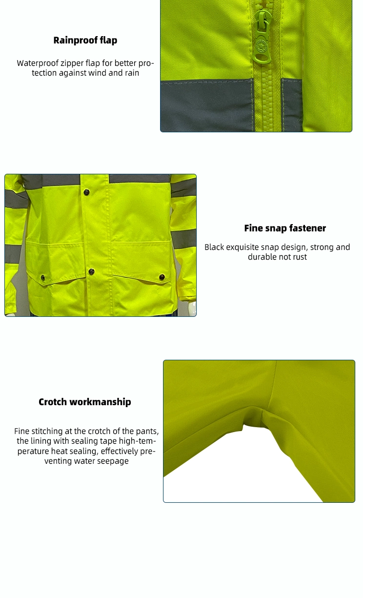 Parka Reflective Padding Keep Warm Coat Jacket Safety Workwear Raincoat