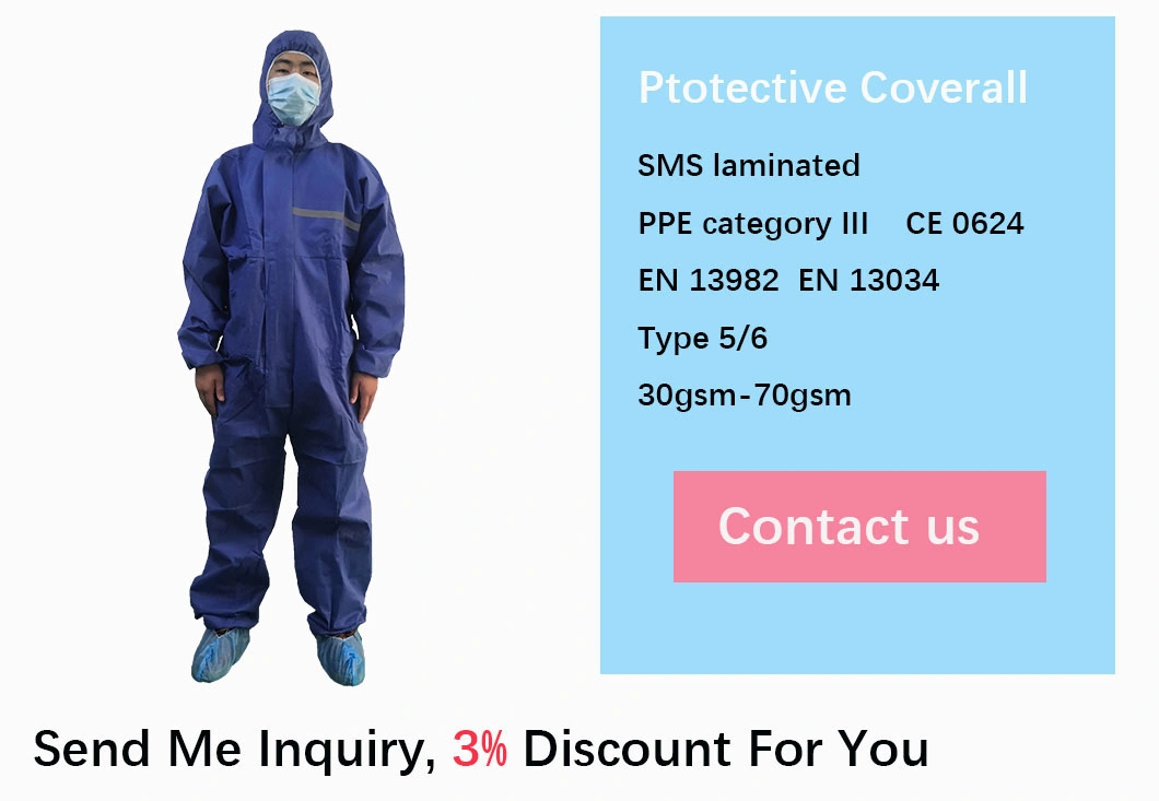 Factory Outlet OEM Work Wear Uniform Coverall Disposable Non-Woven Safety Protective Clothing