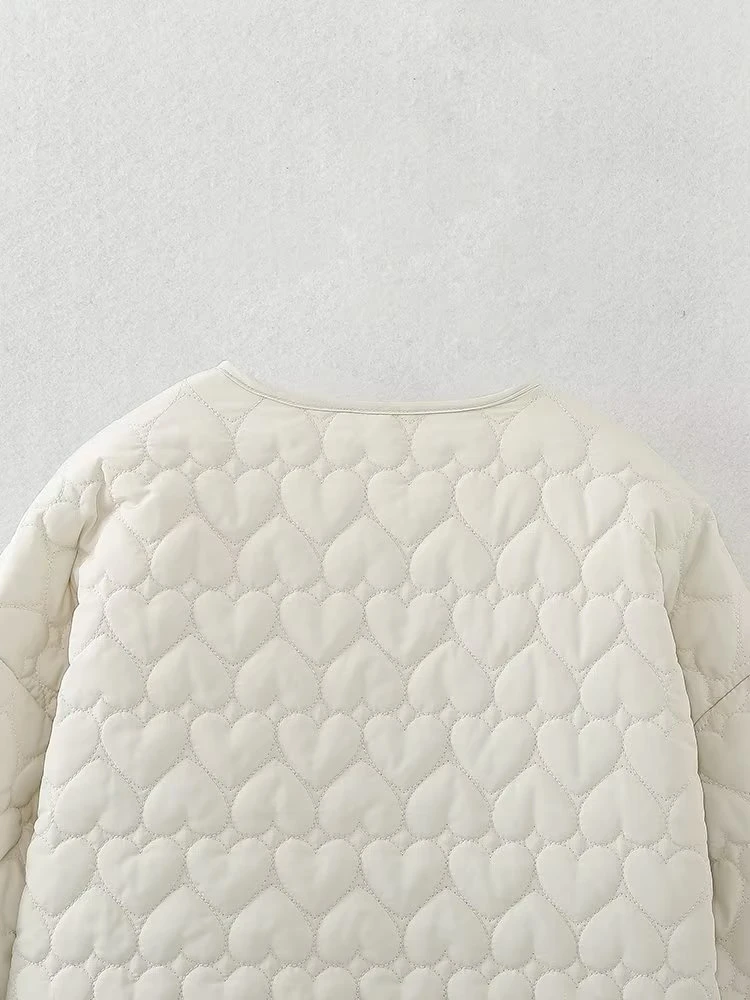 Pb&Za New Women&prime;s Clothing Wholesale Winter Heart-Shaped Quilted Warm Jacket