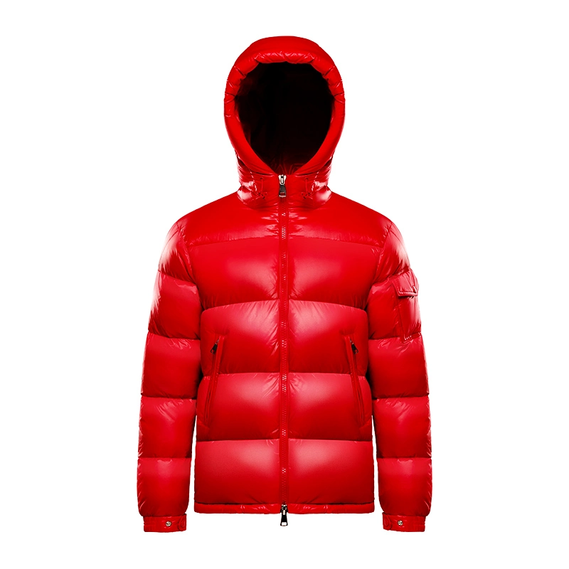 Wholesale Outdoor Custom Logo Wear Warm White Goose Down Men Padded Winter Puffer Jacket